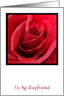 To My Boyfriend Red Rose Valentine’s Day Card
