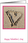 Pink Sand Heart Valentine’s Day Card