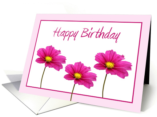 Happy Birthday Pink Floral card (1440586)