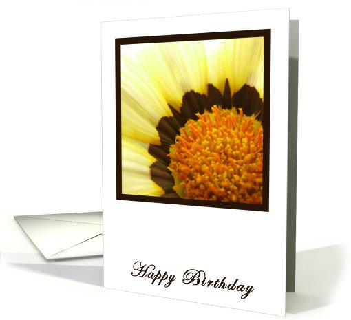 Yellow & Brown Flower Birthday card (416258)