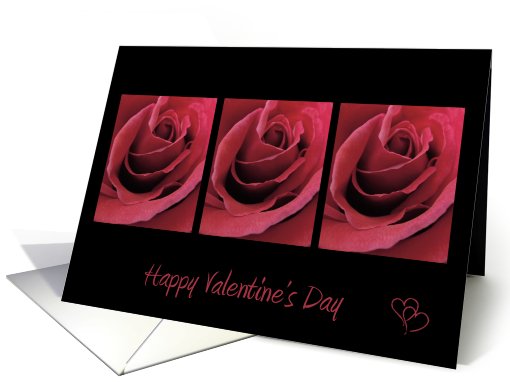 Bold Pink Roses Valentine card (557642)