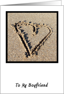 Boyfriend Valentine’s Card - Sand Heart card