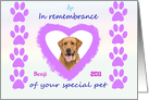 Custom Photo of Special Pet on Anniversary of death card