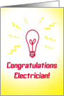 Congratulations on Becoming an Electrician card