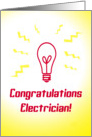 Congratulations on Becoming an Electrician card