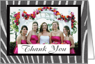 Custom Thank You Zebra Print card