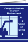 Retirement Congratulations Electrical Worker Bucket card