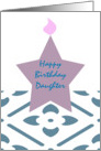 Happy birthday Daughter Star Candle card