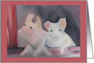 Friendship/Barnyard Friends /National Pig Day/ Pigs in a Barn card