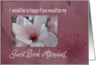 Be my Guest Book Attendant?/ Bridal Party/Wedding Party/ Pink/ Floral card