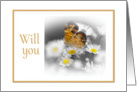 Will You be in my wedding?Butterfly card