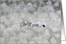 Will you baby’s breath Flower girl card