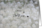 Sister ,Will you baby’s breath Flower girl card