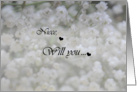 Niece ,Will you baby’s breath Flower girl card