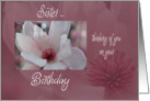 Tulip tree flower Sis Birthday card