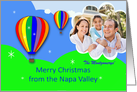 Napa Valley Christmas Photo Card Hot Air Balloons card