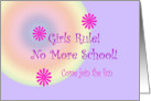 Girls Rule Invitation card