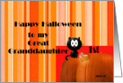 Happy Halloween Great Granddaughter card