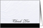 Thank You Card Black on White Elegance card