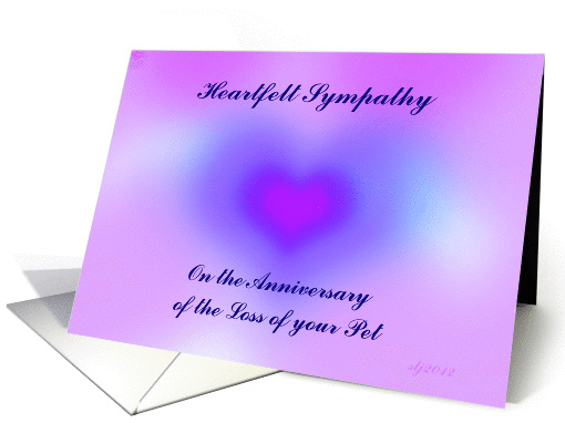 Anniversary Sympathy for loss of pet card (1007943)