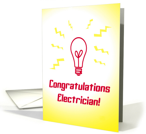 Congratulations on Becoming an Electrician card (1048827)