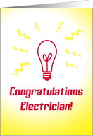 Congratulations on Becoming an Electrician card