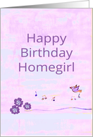Happy Birthday Homegirl Grunge card