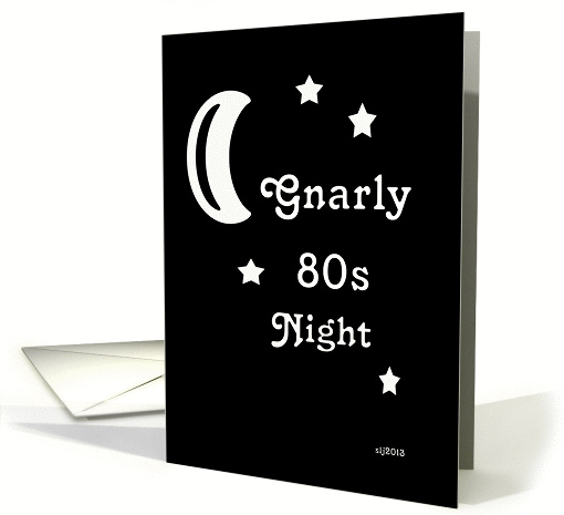 Gnarly 80's Night Invite card (1113334)