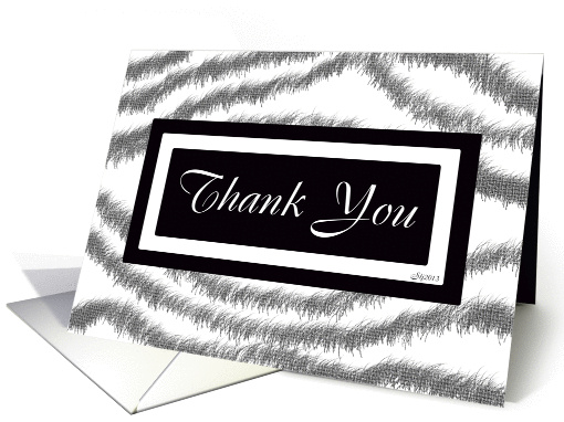 Thank You Zebra Print General card (1146890)