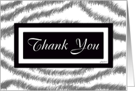 Thank You Zebra Print General card