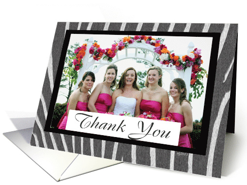 Custom Thank You Zebra Print card (1146902)