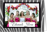 Custom Thank You Zebra Print card