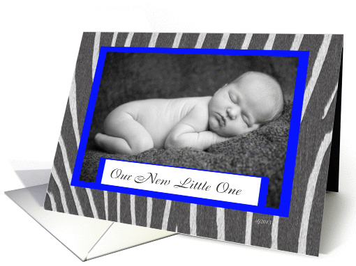 Zebra print Birth Announcement Boy card (1148374)