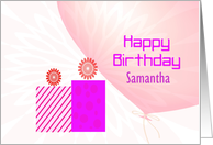 Birthday Wishes - Samantha - Custom Text card