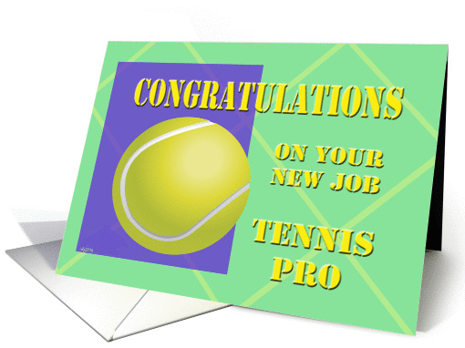 Congratulations on your new job Tennis Pro card (1275762)