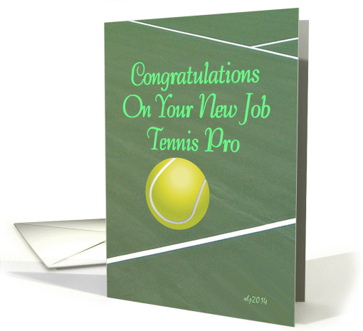 Congratulations on your new job Tennis Pro card (1275786)