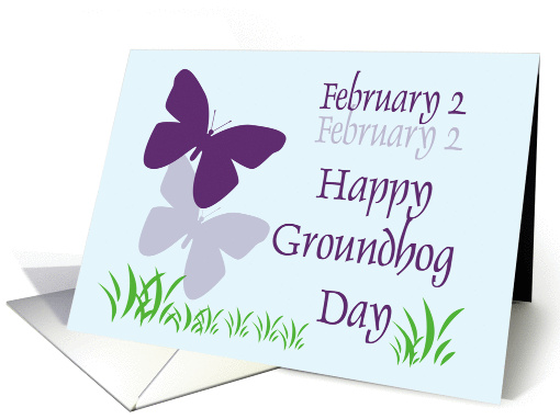 Wishes of Spring and Newfound faith Happy Groundhog day card (1354362)