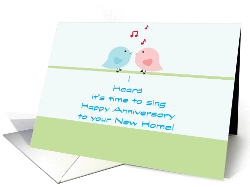 A Birdie told me First Anniversary New Home card (1421812)