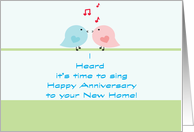 A Birdie told me First Anniversary New Home card