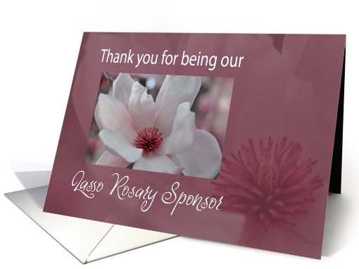 Thank You Lasso Rosary Sponsor/Catholic Wedding/Wedding Attendant card