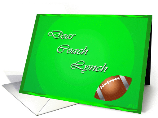 Dear Coach Lynch card (270473)