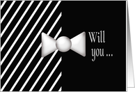 Will you... Bow Tie Invitation card