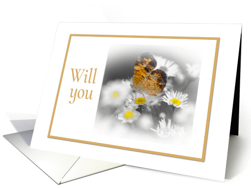 Will You be in my wedding?Butterfly card (656838)