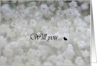 Will you baby’s breath Flower girl card