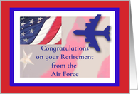 Congratulations Air force Retirement Flag card