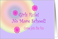 Girls Rule Invitation card