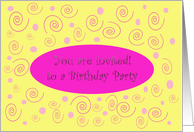 Birthday Party Fun Invitation card