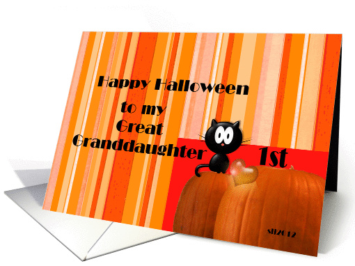 Happy Halloween Great Granddaughter card (972025)