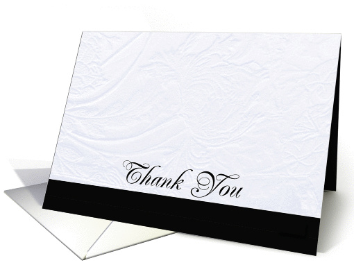Thank You Card Black on White Elegance card (991061)