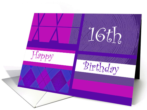 Argyle 16th Birthday card (991151)